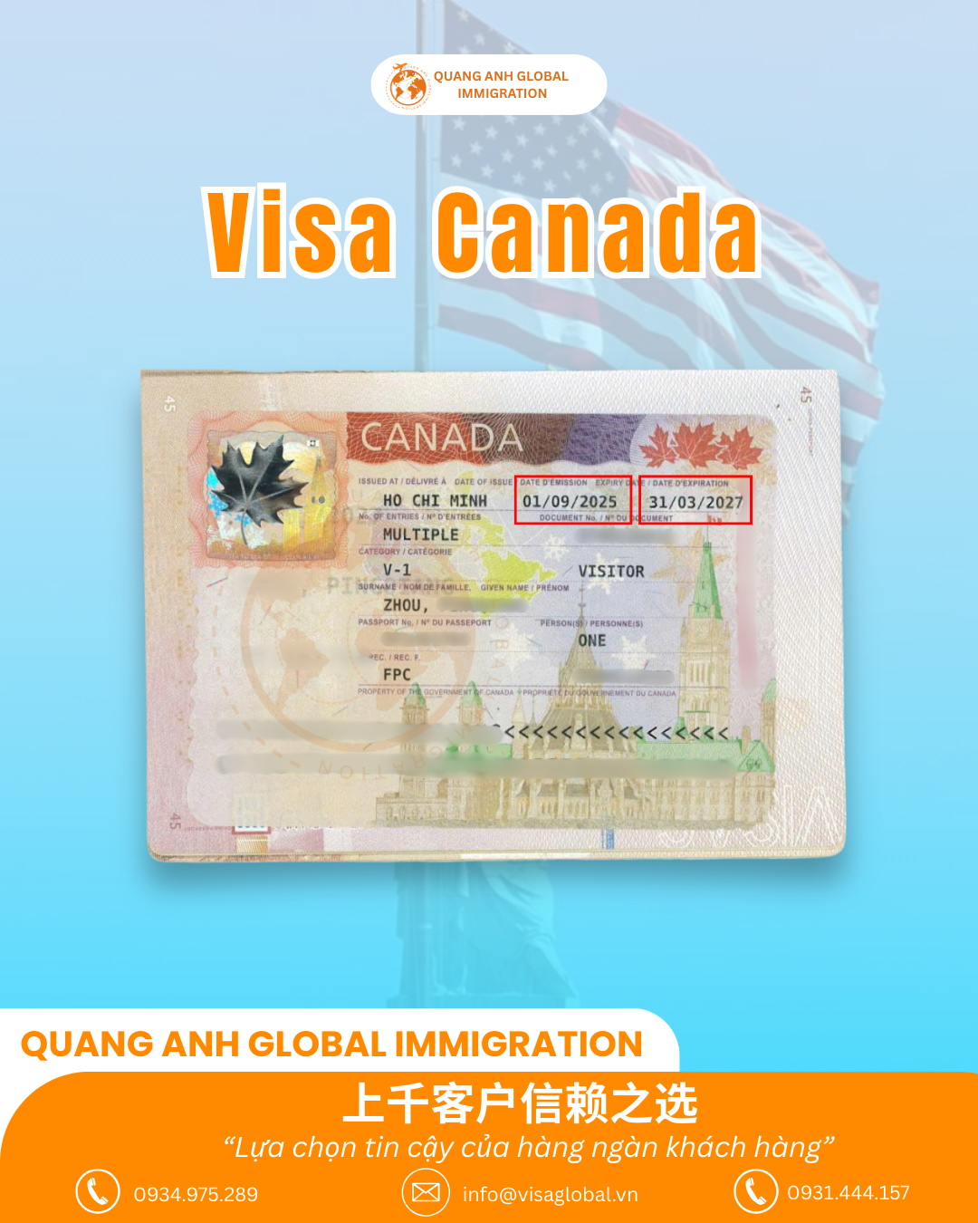 Visa Canada - Quang Anh Global Immigration