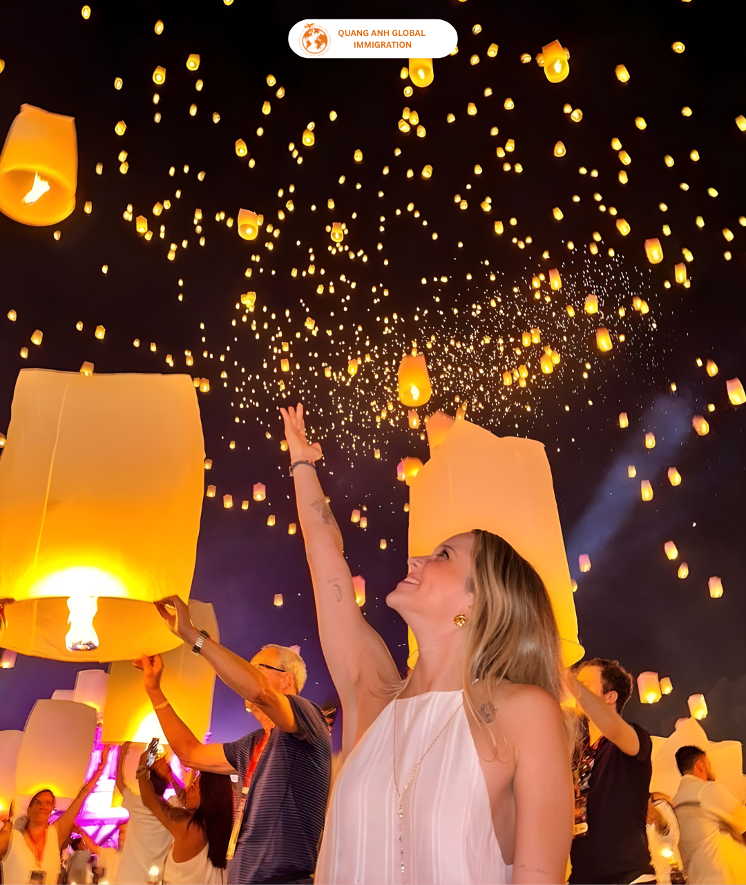 lễ hội Yi Peng - Ảnh Quang Anh Global