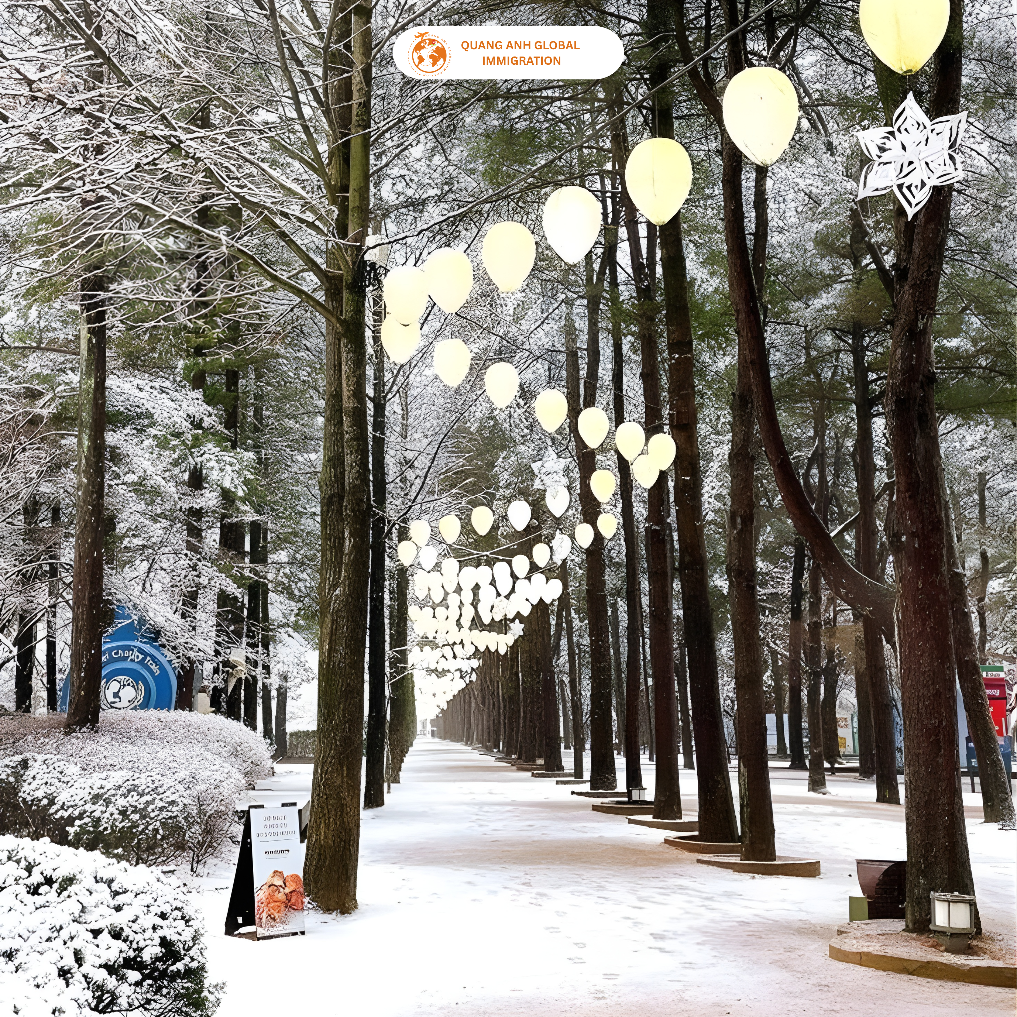 Mùa đông tại Nami Island ( Đảo Nami ) - Quang Anh Visa Global
