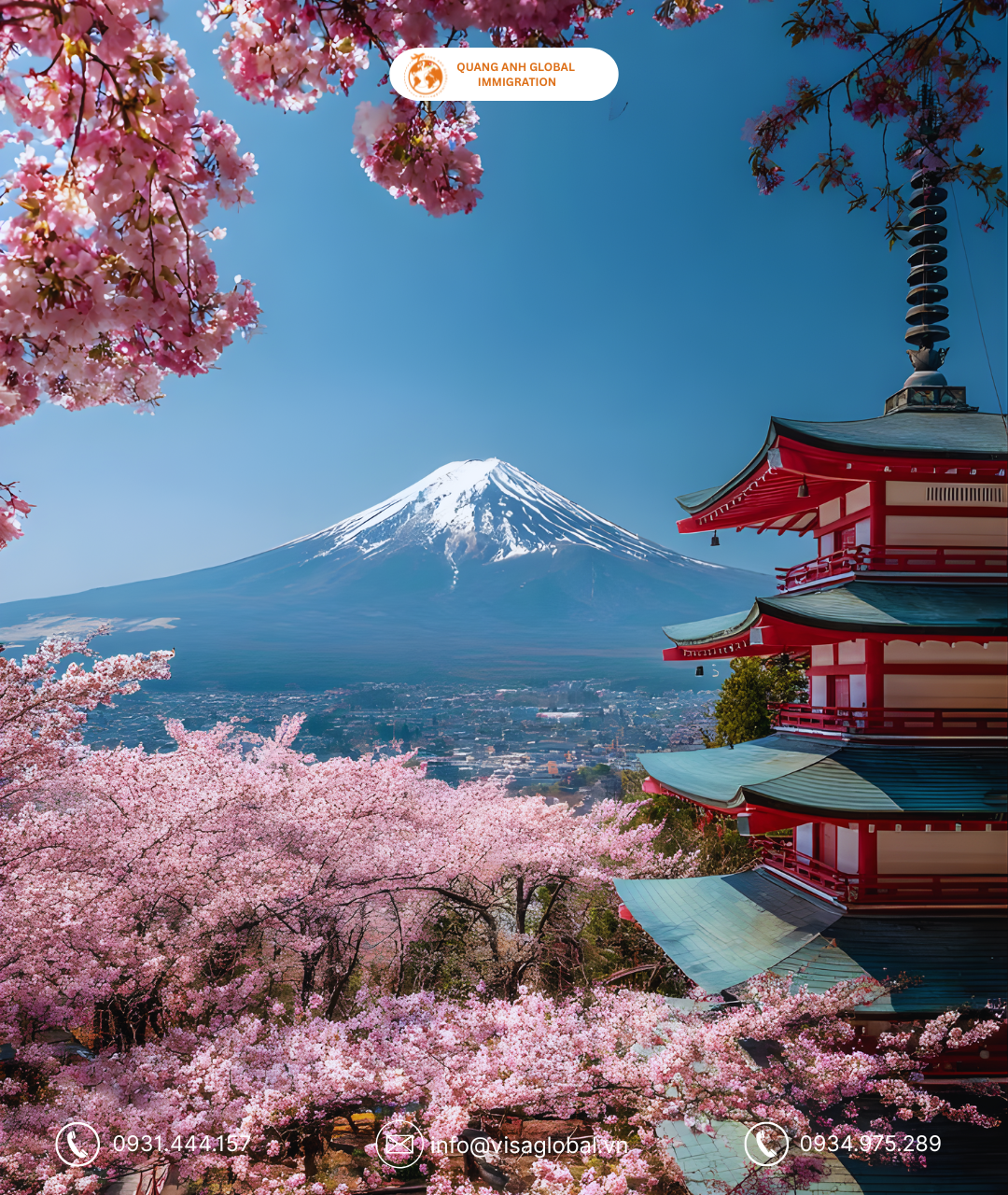 mùa hoa anh đào nhật bản - quang anh global immigration