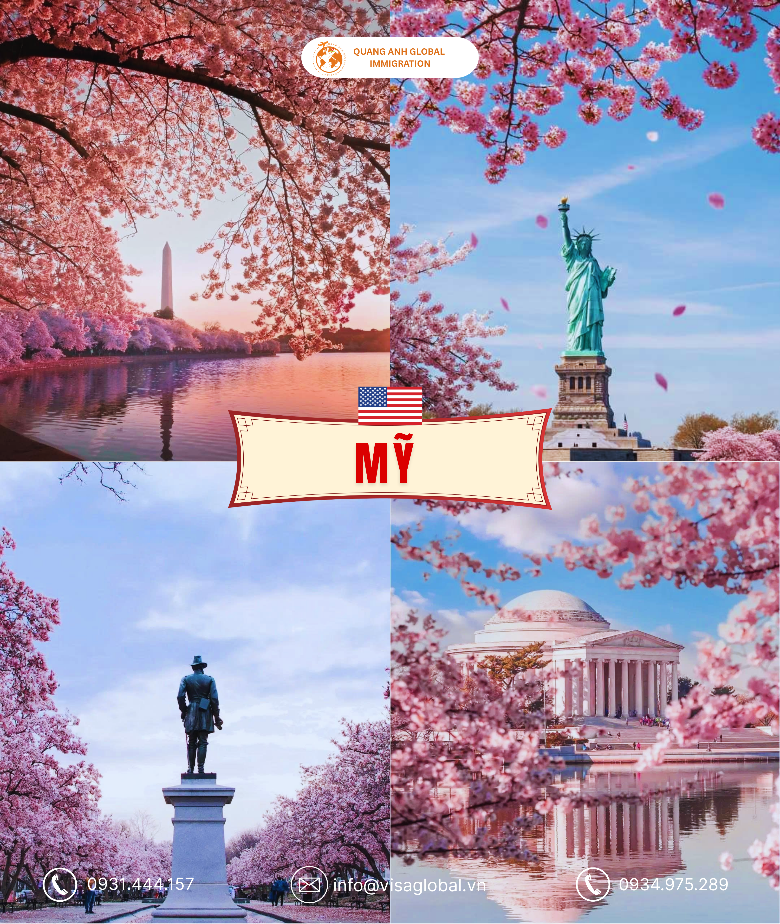 Mùa hoa anh đào Mỹ - Quang Anh Global Immigration