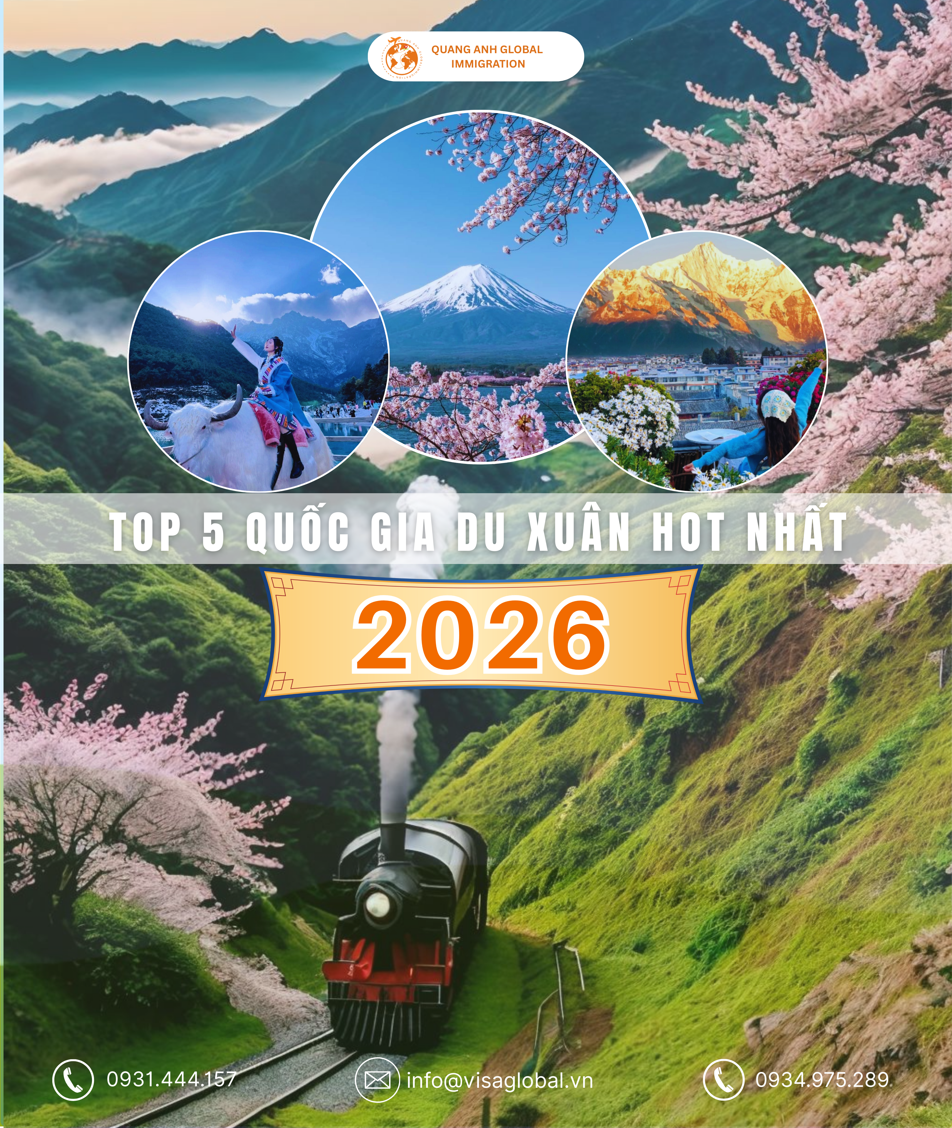 top 5 địa điểm du xuân của khách Việt - Quang anh Global Immigration