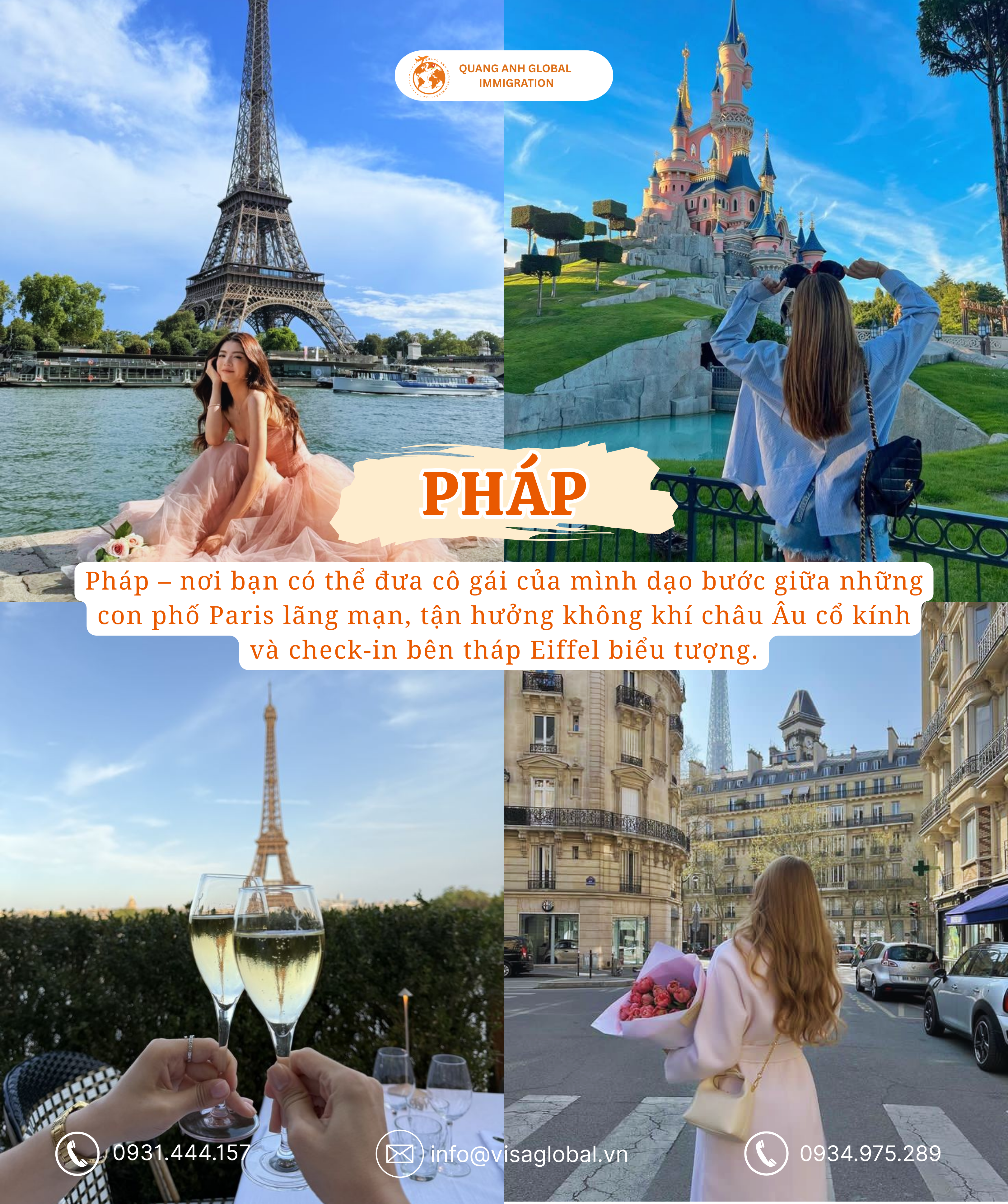Du lịch Pháp mùa xuân - Quang Anh Global Immigration
