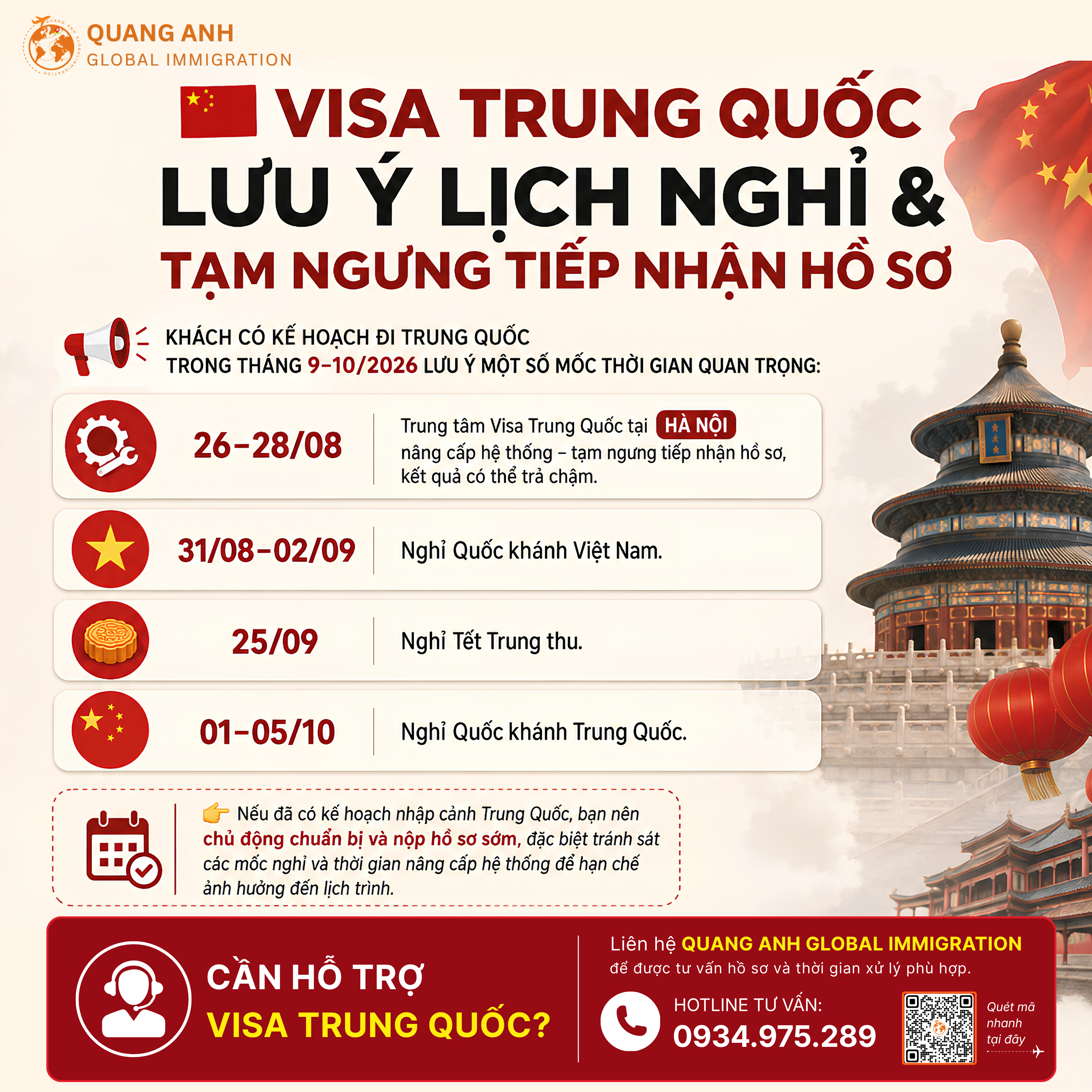 Visa Trung Quốc - Quang Anh Global Immigration 
