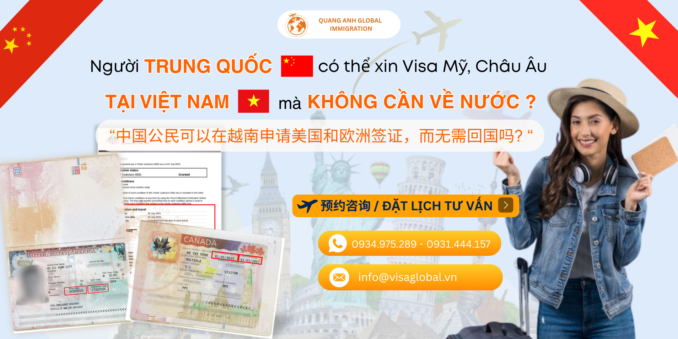 Visa nước ngòai cho người Trung Quốc tại Việt Nam