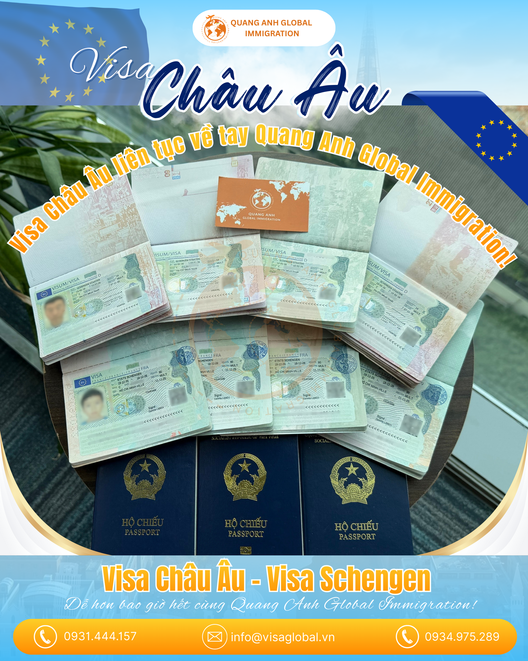 visa châu âu - quang anh visa global