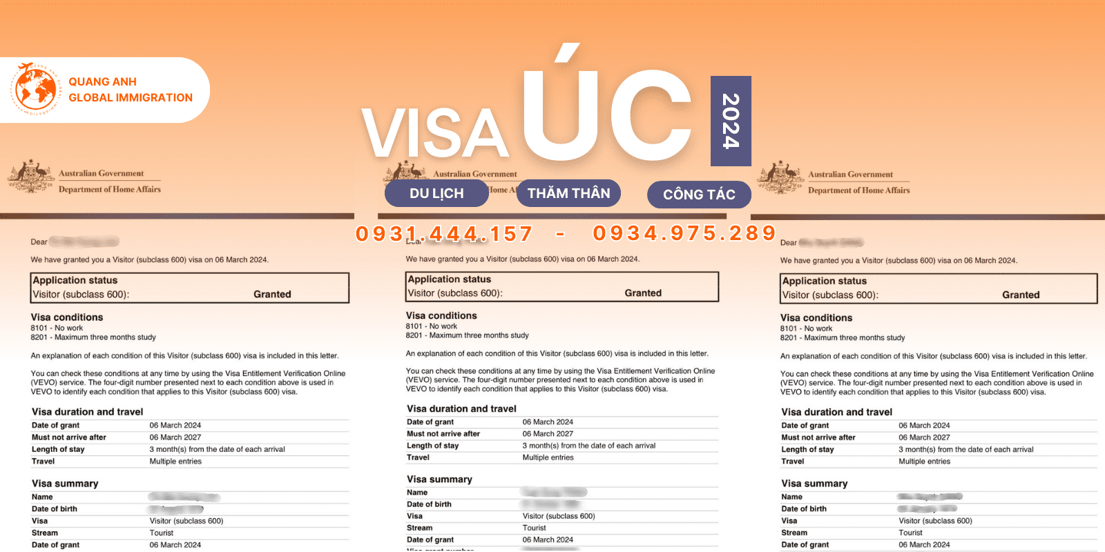 Visa Úc tại Quang Anh Global Immigration