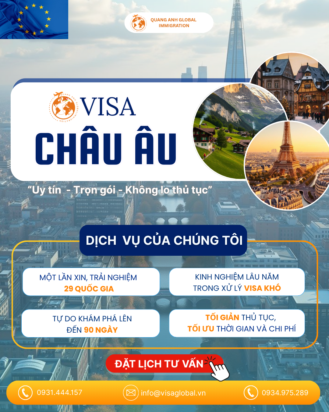 visa châu âu - quang anh visa global