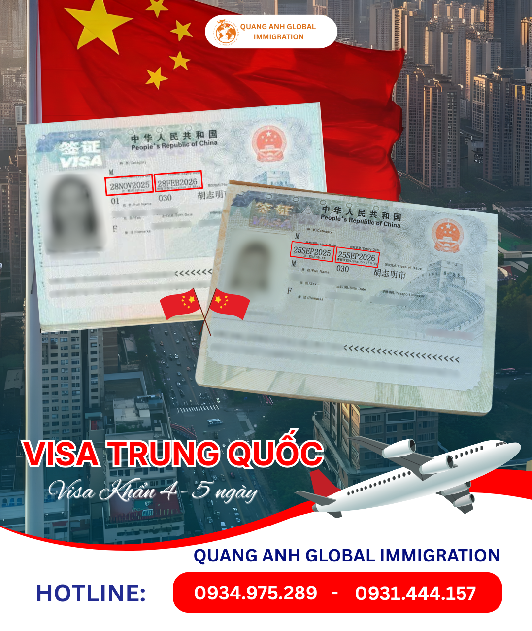 Visa Trung Quốc - Quang Anh Global Immigration